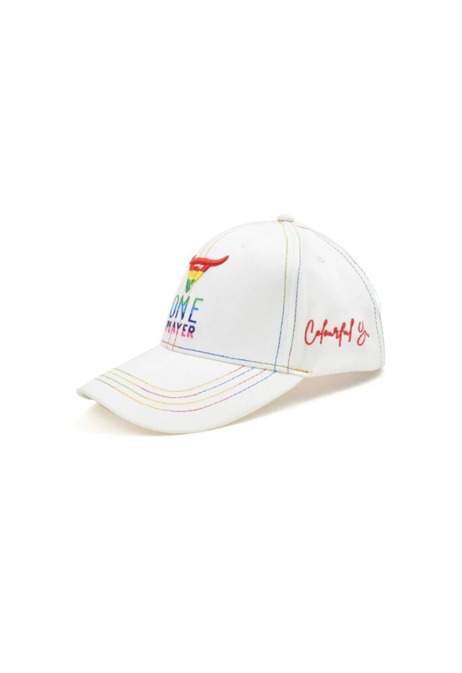 Unisex White Multi Color Limited Edition Cap by One Player